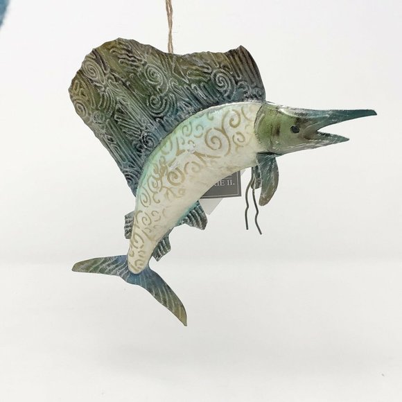 Gallerie II Swordfish Sailfish Nautical Ornament /‎ Wall Decor Metal Art - Picture 1 of 5